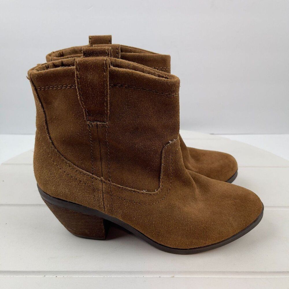 Call it Spring Boots Womens Size 7.5 Bronze Suede Casual Booties Western Cowboy